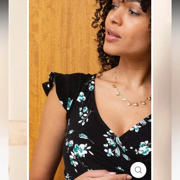 Maternity & Nursing V-Neck Top Sz 4/6 - Picture 4 of 9